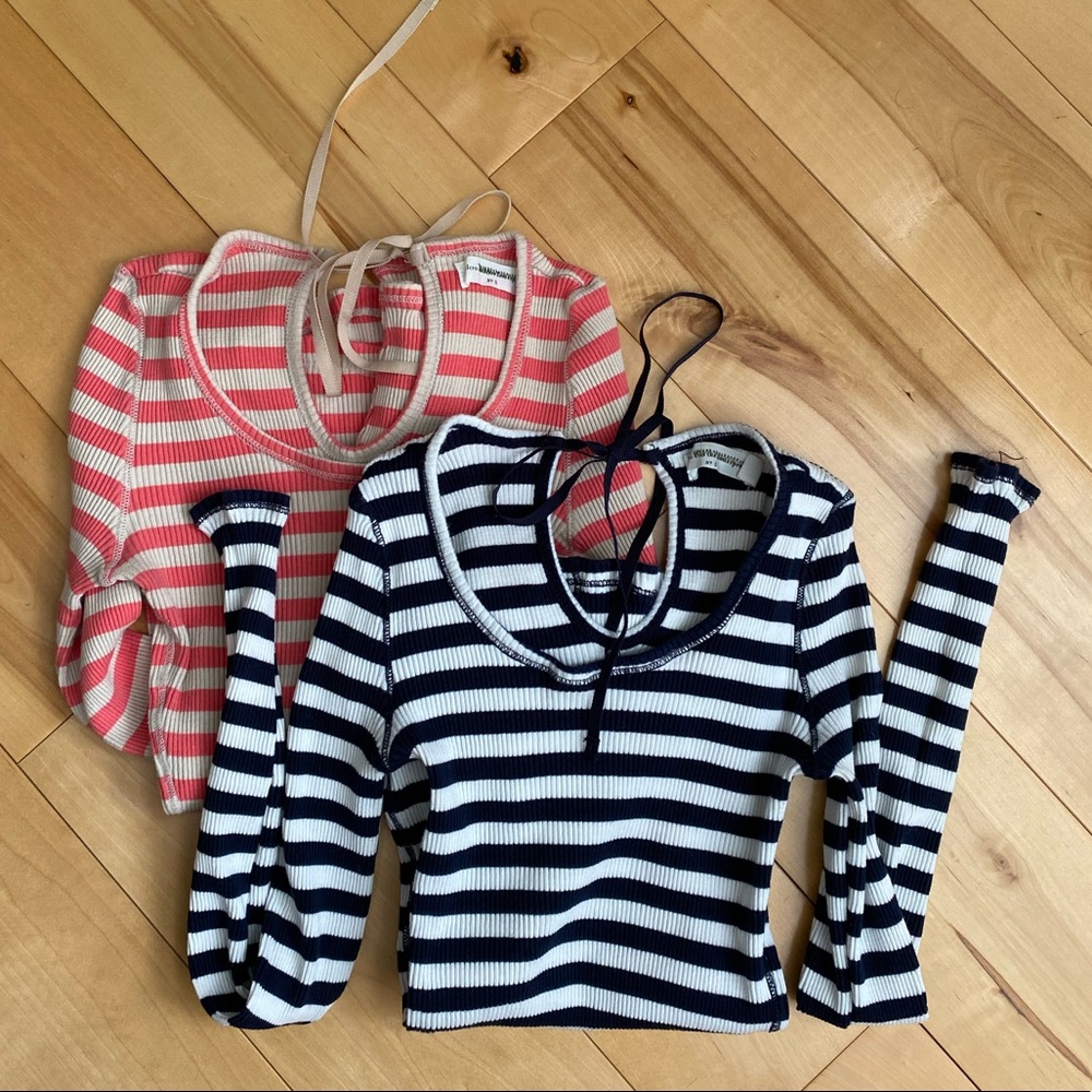 Anthropologie Pilcro Letterpress ribbed stripe